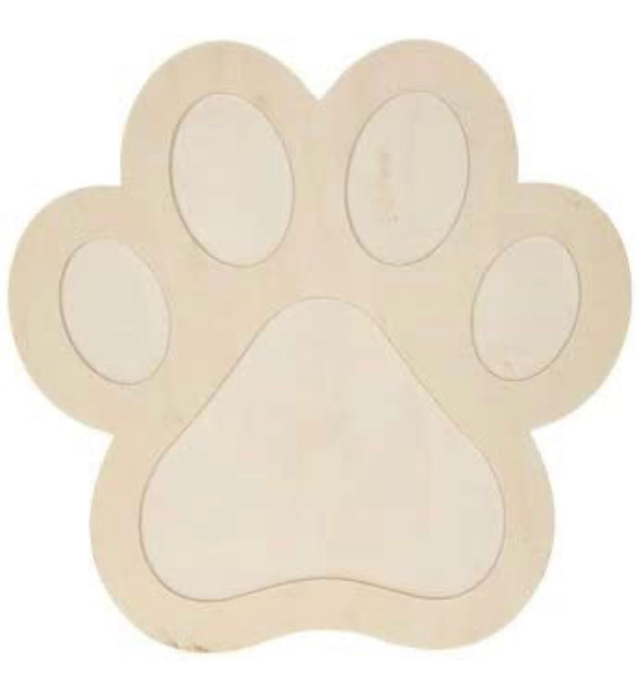 Custom Wood Paw Print